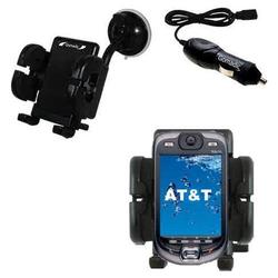 Gomadic AT&T SX66 PPC Auto Windshield Holder with Car Charger - Uses TipExchange