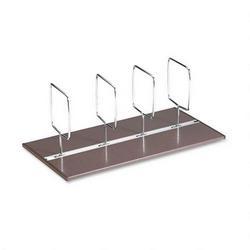 C-Line Products, Inc. Adjustable Book Tray® with Sliding Chrome Supports/Dividers