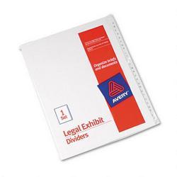 Avery-Dennison Allstate® Style Legal Side Tab Dividers, Exhibit A Z Tabs, 11 x 8 1/2, 26/Set