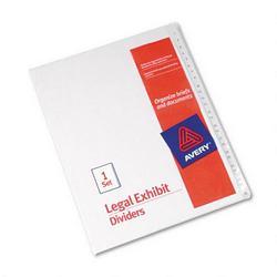 Avery-Dennison Allstate® Style Legal Side Tab Dividers, Tab Titles 1 25, 11 x 8 1/2, 25/Set