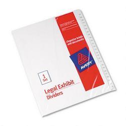 Avery-Dennison Allstate® Style Legal Side Tab Dividers, Tab Titles 101 125, 11 x 8 1/2, 25/Set