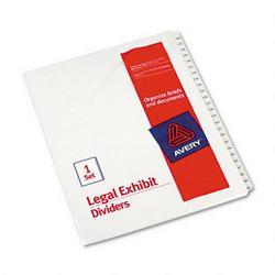 Avery-Dennison Allstate® Style Legal Side Tab Dividers, Tab Titles 126 150, 11 x 8 1/2, 25/Set