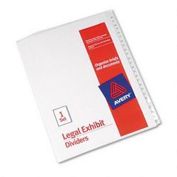 Avery-Dennison Allstate® Style Legal Side Tab Dividers, Tab Titles 26 50, 11 x 8 1/2, 25/Set