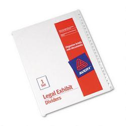 Avery-Dennison Allstate® Style Legal Side Tab Dividers, Tab Titles 76 100, 11 x 8 1/2, 25/Set
