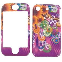 Wireless Emporium, Inc. Apple iPhone Purple w/Sunflowers Snap-On Protector Case