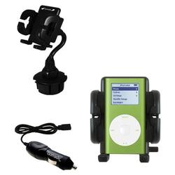 Gomadic Apple iPod Mini Auto Cup Holder with Car Charger - Uses TipExchange