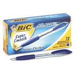 Bic Corporation Atlantis™ Retractable Ball Pen, Medium Point, Nonrefillable, Blue Ink