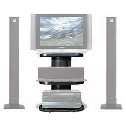 Bello Bell''O FP-3230B Flat Panel Furniture A/V Stand - Metal, Glass - Black