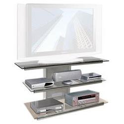Bello Bell''O PVS-4218T Flat Panel Furniture A/V Stand - Steel, Glass - Metallic Silver
