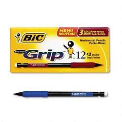 Bic Corporation Bic Matic Grip® Pencil, Black Clip and Grip, .7mm Lead, Assorted Colors, Dozen