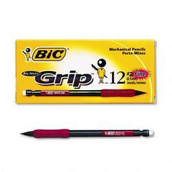 Bic Corporation Bic Matic Grip® Pencil, Gray Clip and Grip, .5mm Lead, Assorted Colors, Dozen