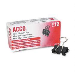 Acco Brands Inc. Binder Clips, 1/4 Capacity, 1/2 Wide