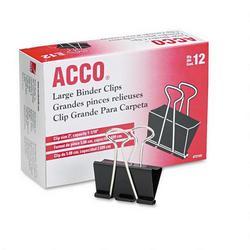 Acco Brands Inc. Binder Clips, 1 Capacity, 2 Wide, Dozen