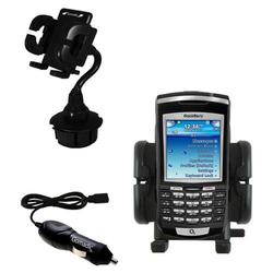 Gomadic Blackberry 7100x Auto Cup Holder with Car Charger - Uses TipExchange