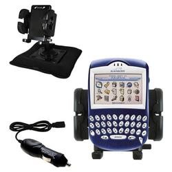 Gomadic Blackberry 7280 Auto Bean Bag Dash Holder with Car Charger - Uses TipExchange