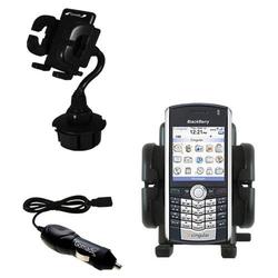 Gomadic Blackberry pearl Auto Cup Holder with Car Charger - Uses TipExchange