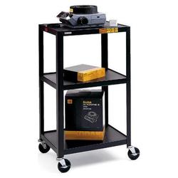 BRETFORD Bretford 42-E4 Assembled Mobile A/V Cart - Steel - Black