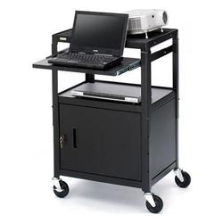 BRETFORD Bretford CA2642NS-M4 Presentation Cabinet Cart - 3 Shelf - 4 x 4 Caster - Steel - 24 x 18 x 42 - Black