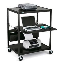 BRETFORD Bretford ECILS1-BK Large A/V Cart - Steel - Black