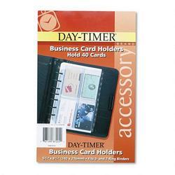 Daytimer/Acco Brands Inc. Business Card Holders for Desk Size Looseleaf Planners, 5 1/2 x 8 1/2, 5/Pack