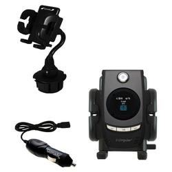 Gomadic Cingular 3125 Auto Cup Holder with Car Charger - Uses TipExchange