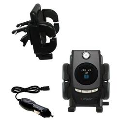 Gomadic Cingular 3125 Auto Vent Holder with Car Charger - Uses TipExchange