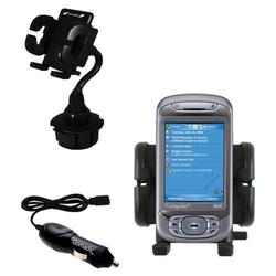 Gomadic Cingular 8525 Auto Cup Holder with Car Charger - Uses TipExchange