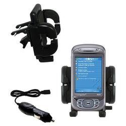 Gomadic Cingular 8525 Auto Vent Holder with Car Charger - Uses TipExchange