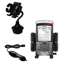 Gomadic Cingular Blackberry 7100g Auto Cup Holder with Car Charger - Uses TipExchange