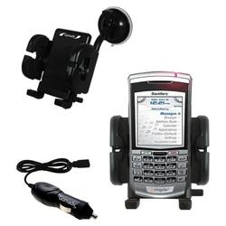 Gomadic Cingular Blackberry 7100g Auto Windshield Holder with Car Charger - Uses TipExchange