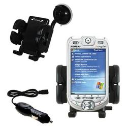 Gomadic Cingular SX66 PPC Auto Windshield Holder with Car Charger - Uses TipExchange