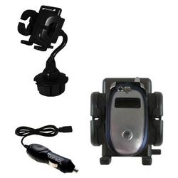 Gomadic Cingular V551 Auto Cup Holder with Car Charger - Uses TipExchange