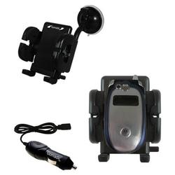 Gomadic Cingular V551 Auto Windshield Holder with Car Charger - Uses TipExchange