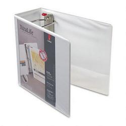 Cardinal Brands Inc. ClearVue™ XtraLife® Slant D® Presentation Binder, White, 5 Capacity