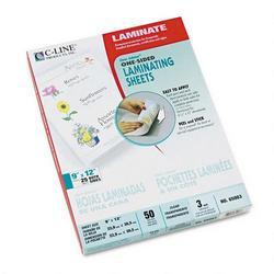 C-Line Products, Inc. Cleer Adheer® Cut to Size Laminating Film, 3 mil, 9 x 12, 50 Sheets/Box