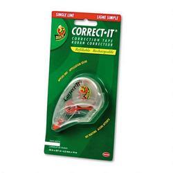 Manco,Inc. Correct It® Correction Tape in Refillable Dispenser, 1 Line, 1/6 x 550 , White