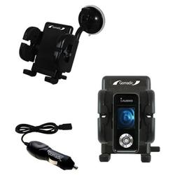 Gomadic Cowon iAudio U3 Auto Windshield Holder with Car Charger - Uses TipExchange