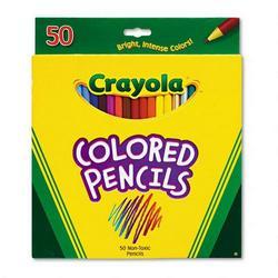 Binney And Smith Inc. Crayola® Presharpened Long Colored Pencils, Thick 3.3mm Lead, 50 Color Set