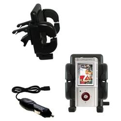 Gomadic Creative MuVo Vidz Auto Vent Holder with Car Charger - Uses TipExchange