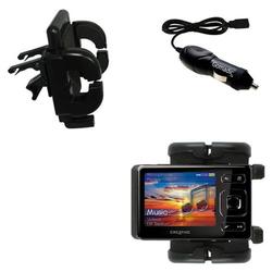 Gomadic Creative Zen 2GB Auto Vent Holder with Car Charger - Uses TipExchange