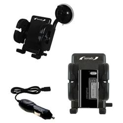 Gomadic Creative Zen Nano Auto Windshield Holder with Car Charger - Uses TipExchange