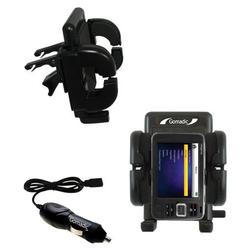 Gomadic Creative Zen V Plus Auto Vent Holder with Car Charger - Uses TipExchange