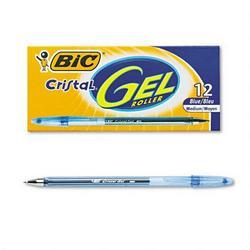 Bic Corporation Cristal® Gel Roller Ball Pen, 0.8mm Point, Blue Ink