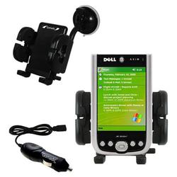 Gomadic Dell Axim X50v Auto Windshield Holder with Car Charger - Uses TipExchange