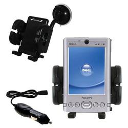 Gomadic Dell Axim x3i Auto Windshield Holder with Car Charger - Uses TipExchange