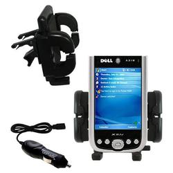 Gomadic Dell Axim x51 Auto Vent Holder with Car Charger - Uses TipExchange
