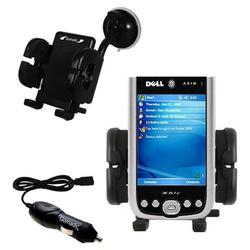 Gomadic Dell Axim x51 Auto Windshield Holder with Car Charger - Uses TipExchange