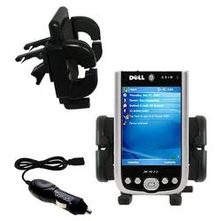 Gomadic Dell Axim x51v Auto Vent Holder with Car Charger - Uses TipExchange