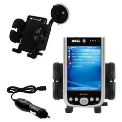 Gomadic Dell Axim x51v Auto Windshield Holder with Car Charger - Uses TipExchange