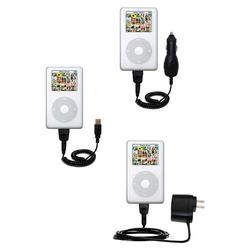 Gomadic Deluxe Kit for the Apple iPod Photo (30GB) includes a USB cable with Car and Wall Charger - Gomadic